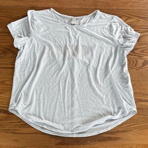 Under Armour light gray open back tee